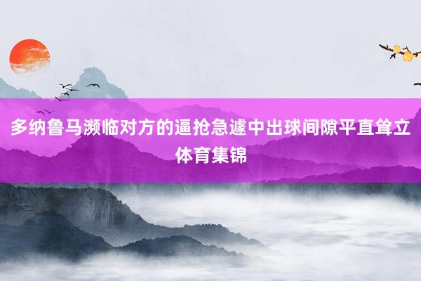 多纳鲁马濒临对方的逼抢急遽中出球间隙平直耸立体育集锦
