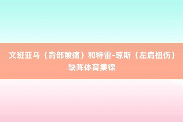 文班亚马（背部酸痛）和特雷-琼斯（左肩扭伤）缺阵体育集锦