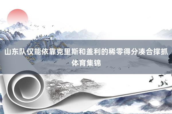 山东队仅能依靠克里斯和盖利的稀零得分凑合撑抓体育集锦