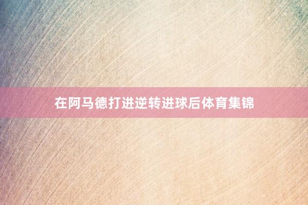 在阿马德打进逆转进球后体育集锦
