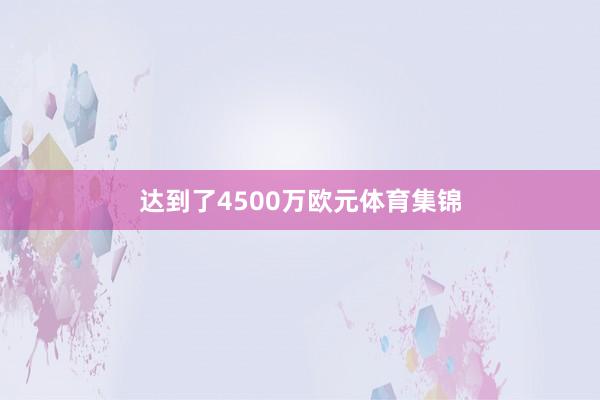 达到了4500万欧元体育集锦
