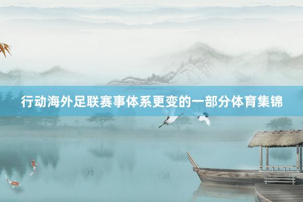行动海外足联赛事体系更变的一部分体育集锦