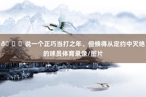 👀说一个正巧当打之年、但倏得从定约中灭绝的球员体育录像/图片