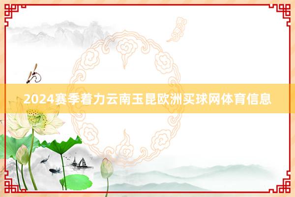 2024赛季着力云南玉昆欧洲买球网体育信息