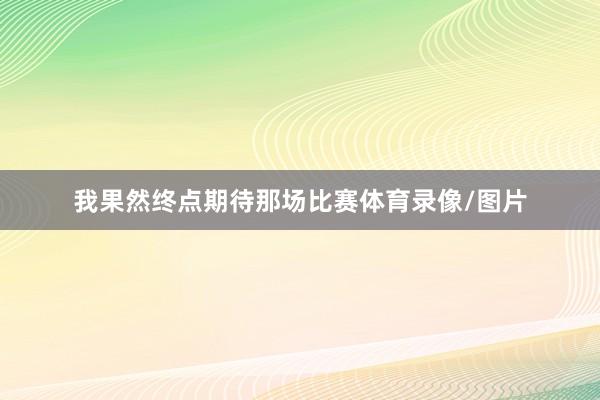 我果然终点期待那场比赛体育录像/图片