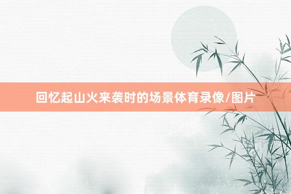 回忆起山火来袭时的场景体育录像/图片