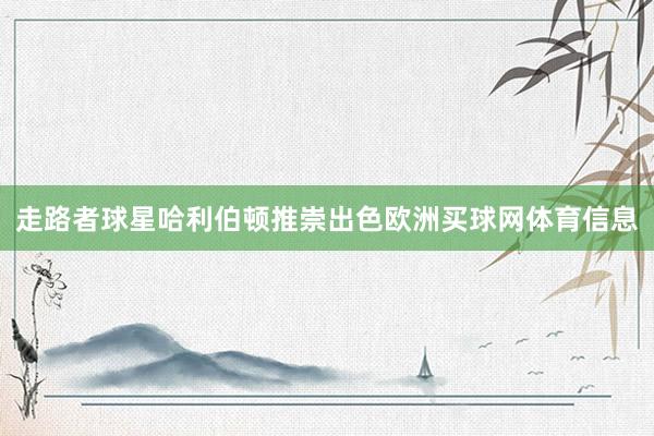 走路者球星哈利伯顿推崇出色欧洲买球网体育信息