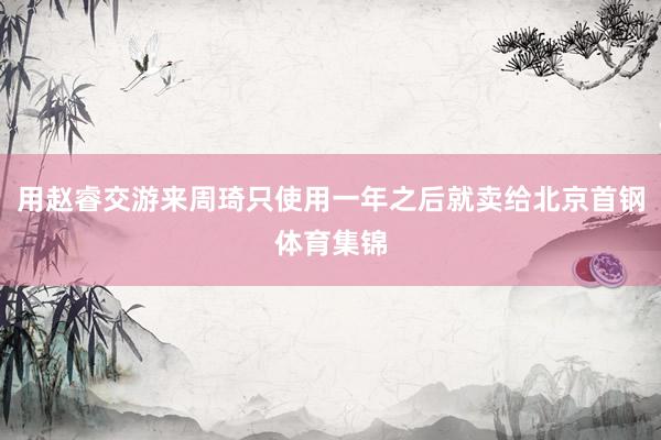 用赵睿交游来周琦只使用一年之后就卖给北京首钢体育集锦