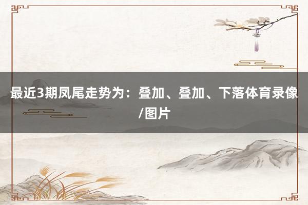 最近3期凤尾走势为：叠加、叠加、下落体育录像/图片