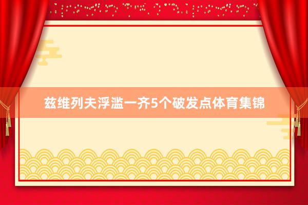 兹维列夫浮滥一齐5个破发点体育集锦