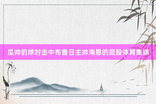 瓜帅扔球时击中布鲁日主帅海恩的屁股体育集锦