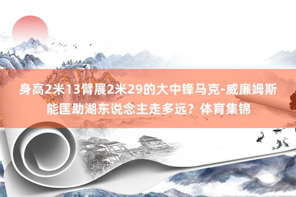 身高2米13臂展2米29的大中锋马克-威廉姆斯能匡助湖东说念主走多远？体育集锦