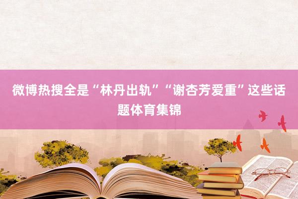微博热搜全是“林丹出轨”“谢杏芳爱重”这些话题体育集锦