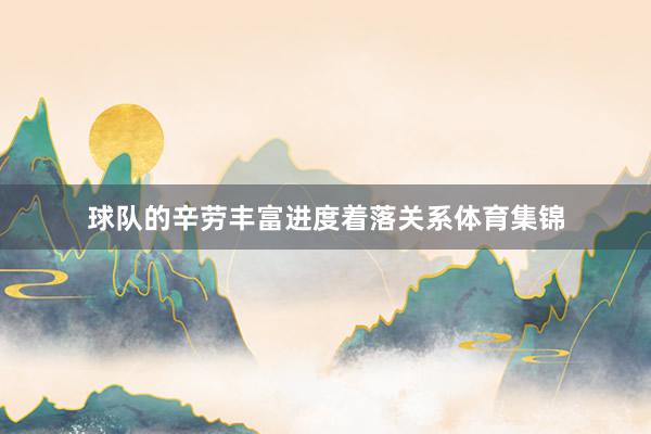 球队的辛劳丰富进度着落关系体育集锦