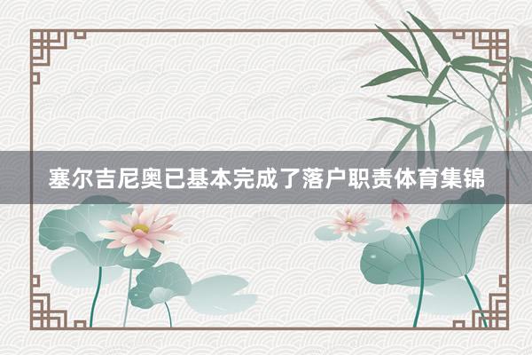 塞尔吉尼奥已基本完成了落户职责体育集锦