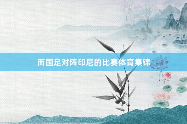 而国足对阵印尼的比赛体育集锦