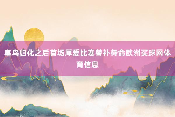 塞鸟归化之后首场厚爱比赛替补待命欧洲买球网体育信息
