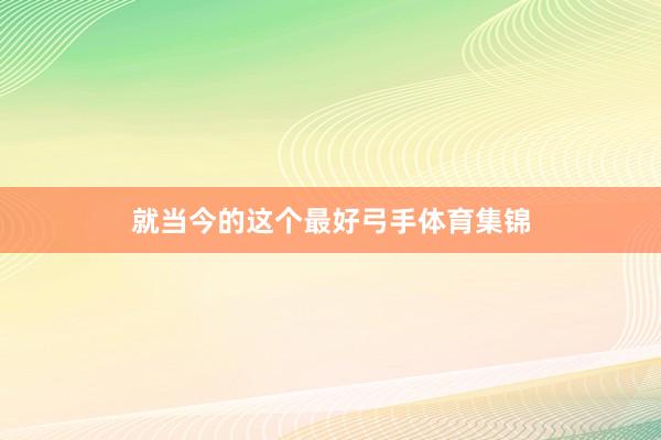就当今的这个最好弓手体育集锦