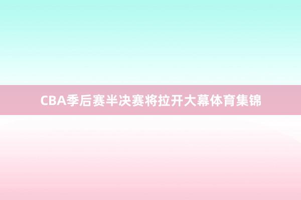 CBA季后赛半决赛将拉开大幕体育集锦