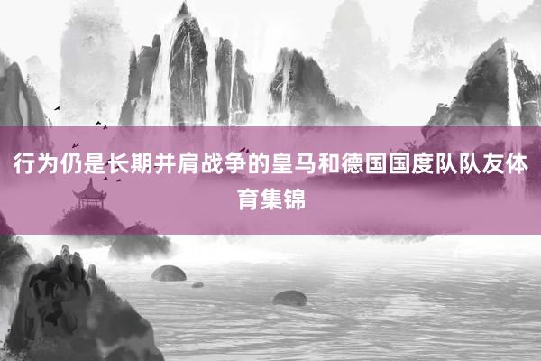 行为仍是长期并肩战争的皇马和德国国度队队友体育集锦