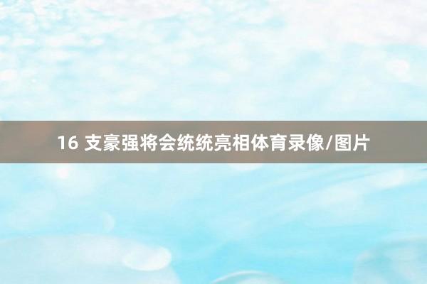 16 支豪强将会统统亮相体育录像/图片