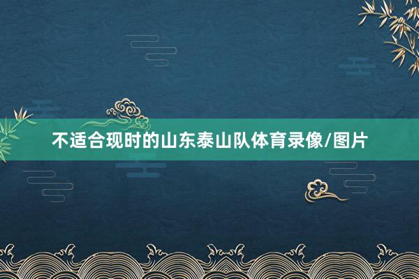 不适合现时的山东泰山队体育录像/图片