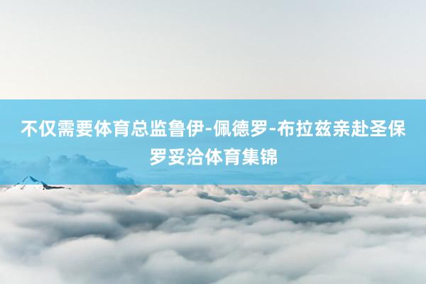 不仅需要体育总监鲁伊-佩德罗-布拉兹亲赴圣保罗妥洽体育集锦