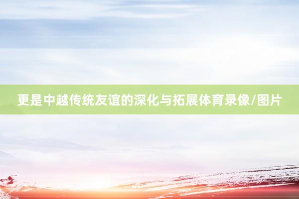 更是中越传统友谊的深化与拓展体育录像/图片