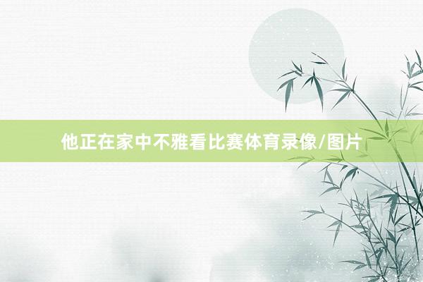 他正在家中不雅看比赛体育录像/图片