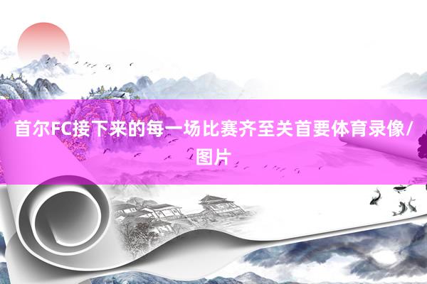 首尔FC接下来的每一场比赛齐至关首要体育录像/图片