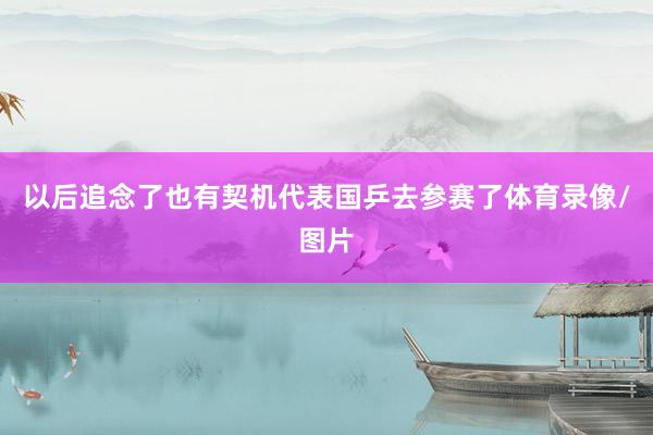 以后追念了也有契机代表国乒去参赛了体育录像/图片