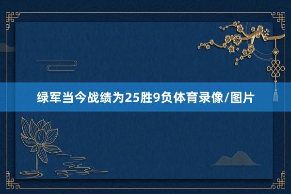 绿军当今战绩为25胜9负体育录像/图片