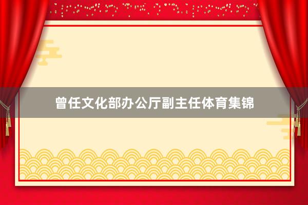 曾任文化部办公厅副主任体育集锦