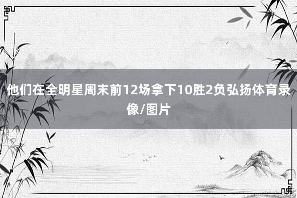 他们在全明星周末前12场拿下10胜2负弘扬体育录像/图片