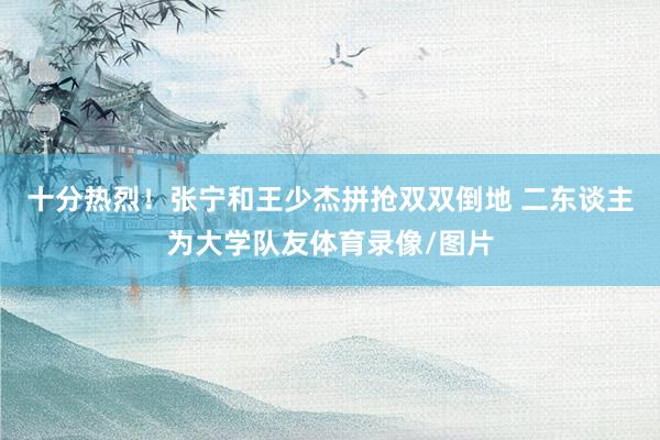 十分热烈！张宁和王少杰拼抢双双倒地 二东谈主为大学队友体育录像/图片